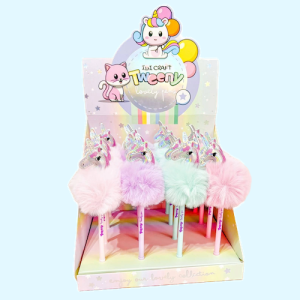 Boligrafo diseño "unicorn pompom" tweeny ibi craft