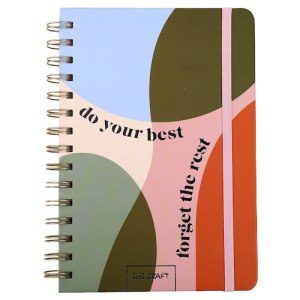 Cuaderno tapa dura 60h diseño "do your best, forget the rest" ibi craft