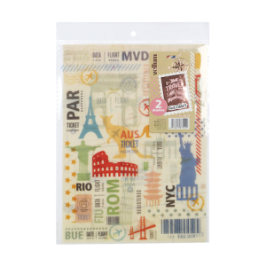 Sobre con dos hojas de papel vegetal ilustrado ibi craft