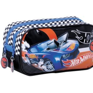 Cartuchera doble cierre hot wheels hw