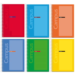 Libreta 80h c/espiral tapa flexible campus