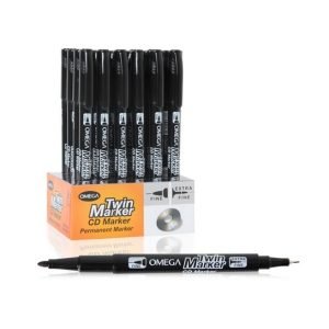 Marcador permanente doble punta omega x24
