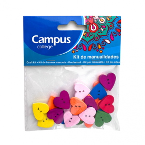 Confetti corazones de madera x25