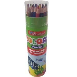 Lápices de colores x24 en tubo cilíndrico