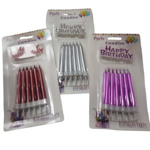 Velitas de cumpleaños x12 con soporte