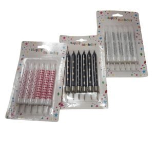 Velitas de cumpleaños x6 c/soporte