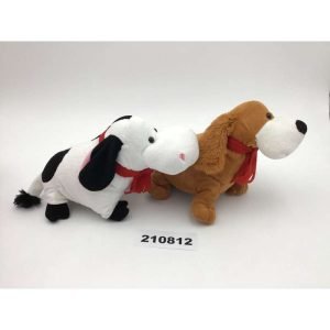 Peluche perro y vaca de navidad con mecanismo