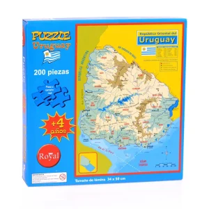 Juego de caja puzzle 200p mapa uruguay