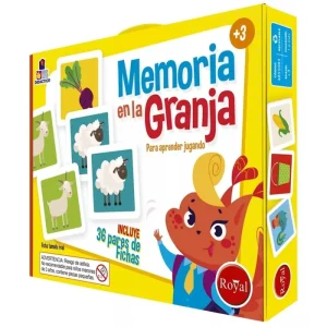 Juego de caja memoria de la granja en valija