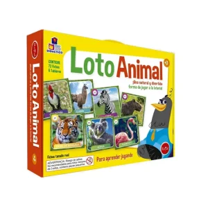 Juego de caja loto animal en valija