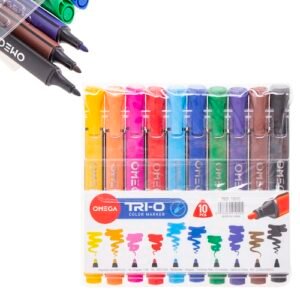 Marcadores x10 gruesos trio omega