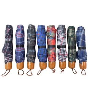 Paragua plegable corto cuadrille mango madera