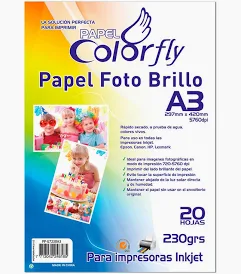Papel foto a3 230gr x20