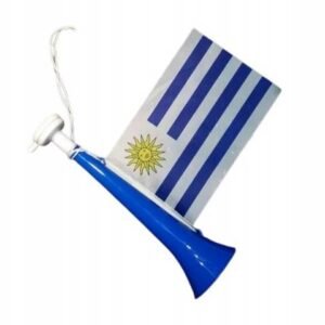Bandera con corneta de uruguay