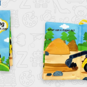 Libro construction car de tela