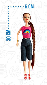 Muñeca con trenza 30cm