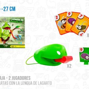 Juego de caja 2 jugadores Derribar cartas con la lengua de lagarto