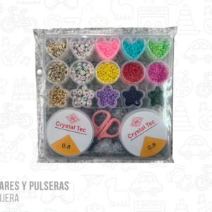 Kit para armar collares y pulseras con hilo y tijera modelo 1