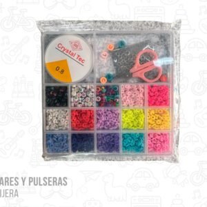Kit para armar collares y pulseras con hilo y tijera modelo 2