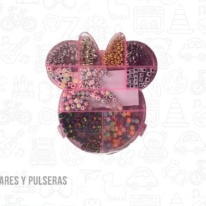 Kit para armar collares y pulseras con hilo modelo minnie