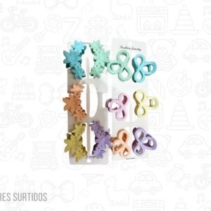 Pinza para pelo 7cm colores surtidos modelo flores