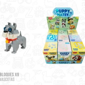 Exhibidor bloques x9 figuras de mascotas