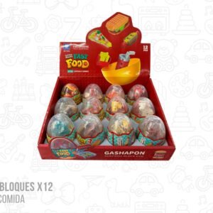 Exhibidor bloques x12 figuras de comida