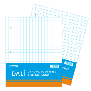 Hojas de Deberes Centimetradas 24 hojas x5 DALI