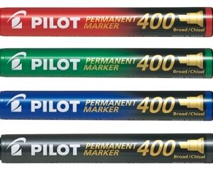 Caja de 12 marcador permanente punta biselada Pilot SCA-400