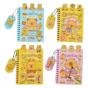 Libreta con stickers capibara