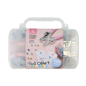 Set pinza perforadora IBI Craft para ojalillos con 2 punteros y 160 ojalillos