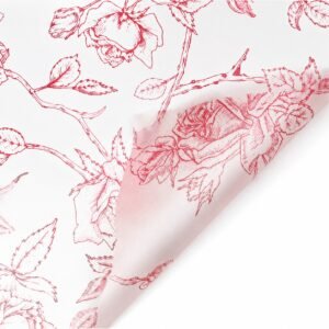Papel coreano Ibi Craft 57x57cm rosado c/flores x20
