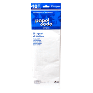 Papel de Seda Blanco Campus 50 x 76cm 10 Hojas