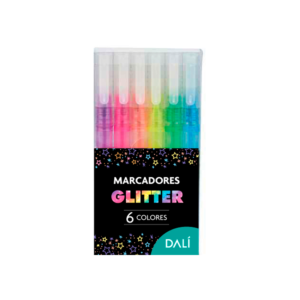 Marcadores con Glitter x6 Dali