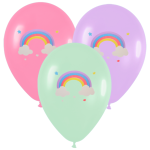 Globo 12" Arcoiris x25 Dali