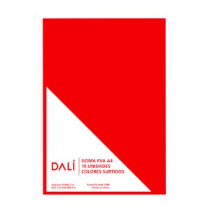 Goma Eva A4 pack x10 Colores Fuertes Dali