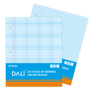 Hojas de Deberes Milimetradas 24 Hojas x5 Dali