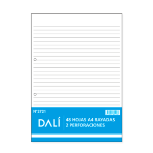 Hojas A4 Rayadas para Archivador Dali
