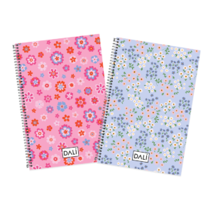 Cuaderno Espiral A5 Florcitas 70 Hojas x4 Dali