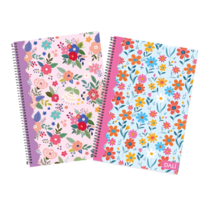Cuaderno Stickers A5 Flores 70 Hojas x4 Dali