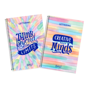 Cuaderno Espiral A5 Lettering Frases 70 Hojas x4 Dali