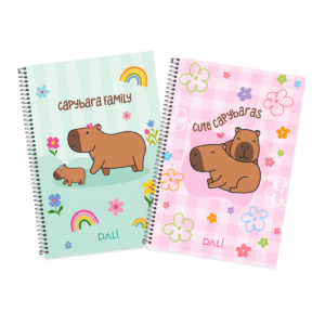 Cuaderno Espiral A5 Capybaras 70 Hojas x4 Dali
