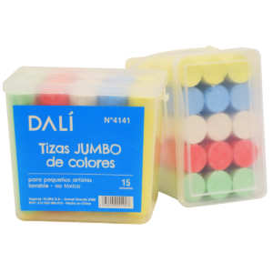 Caja Plastica Tizas Jumbo Colores x15 Dali
