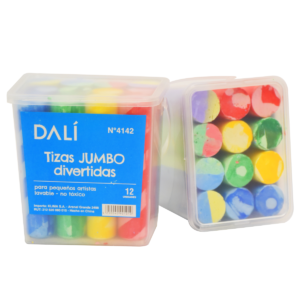 Caja Plastica Tizas Jumbo Divertidas x12 Dali