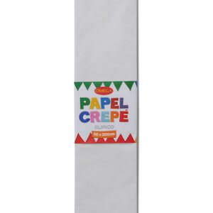 Paquete c/10 Pliegos de Papel Crepé 50x200cm Blanco-20