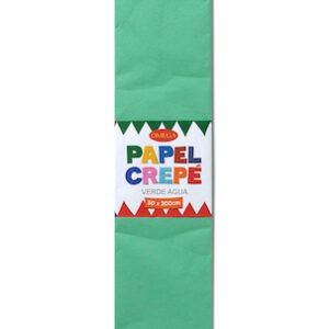 Paquete c/10 Pliegos de Papel Crepé Omega. 50x200cm Verde Agua-22